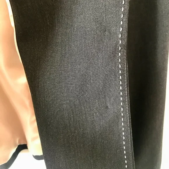 WHBM Grey Blazer Suit Jacket White Stitching, Size 8 - Picture 11 of 16